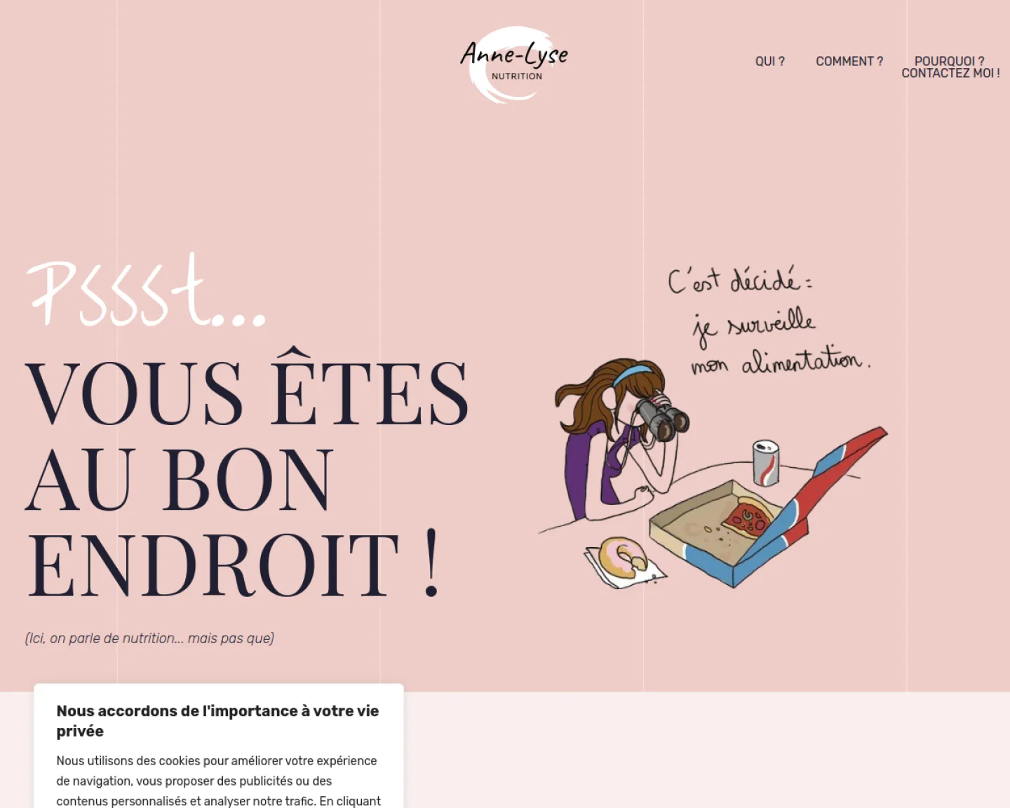 Capture du site Nutritionniste Bourgogne