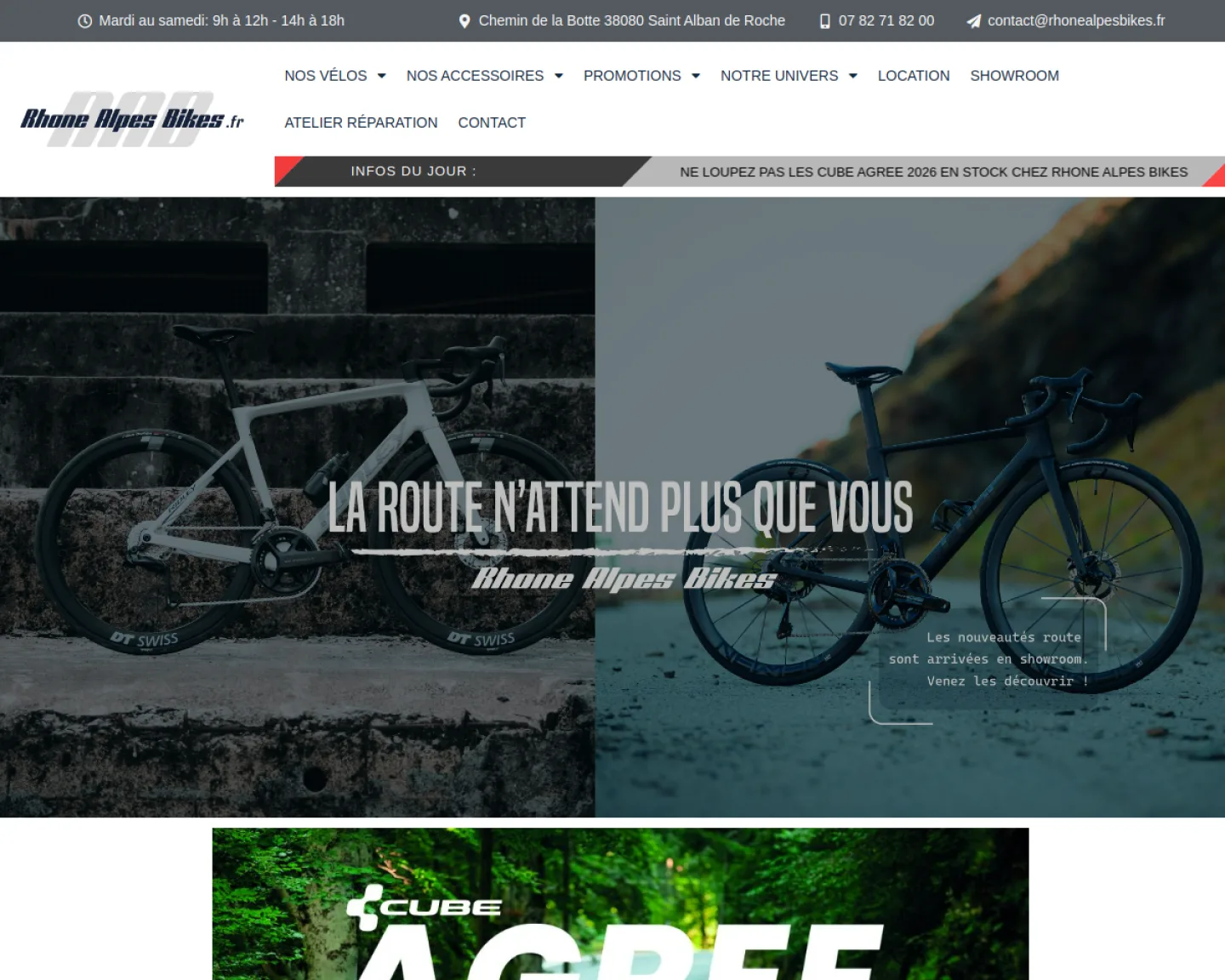 Capture du site Rhône Alpes Bikes
