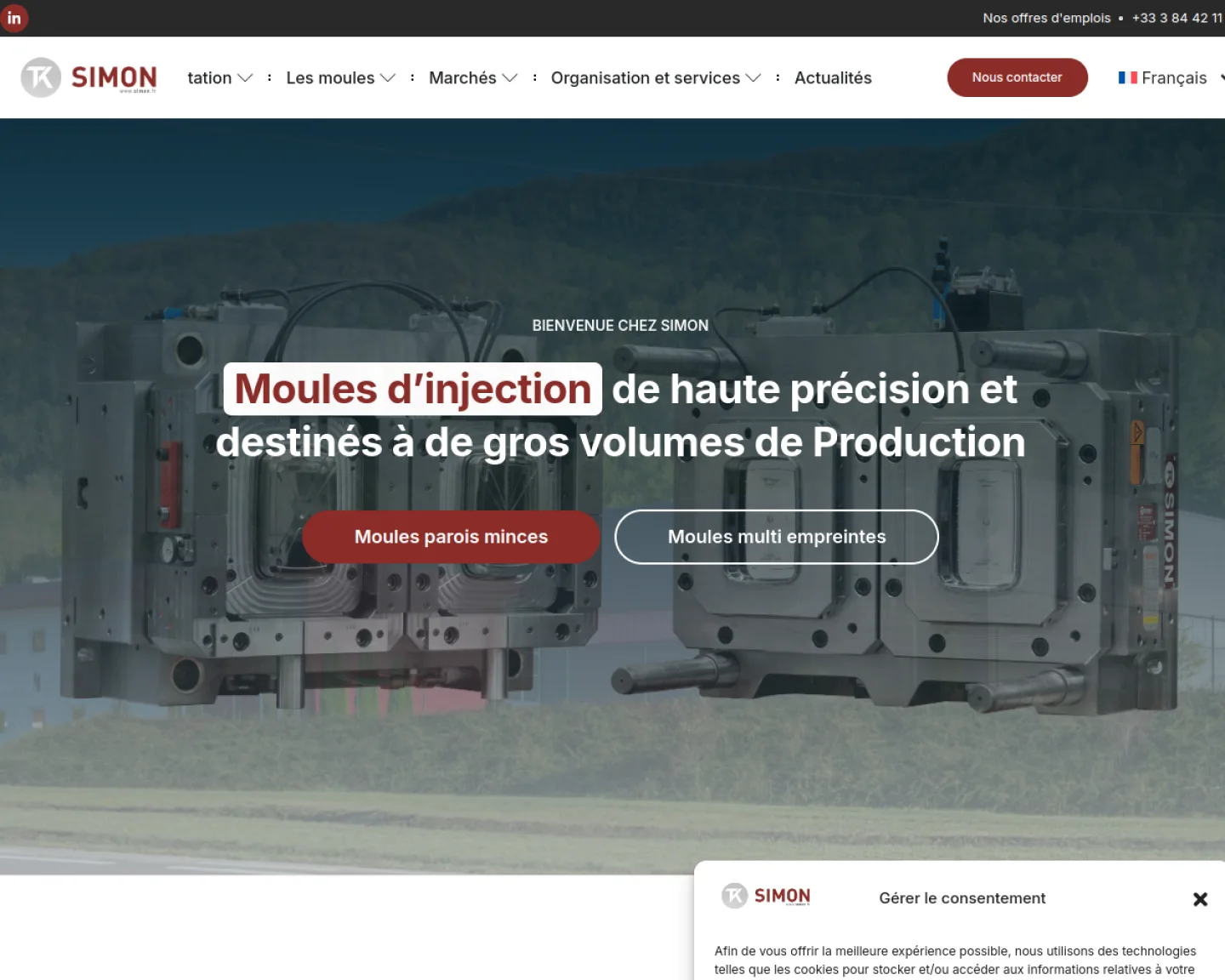 Capture du site de Simon Mouliste