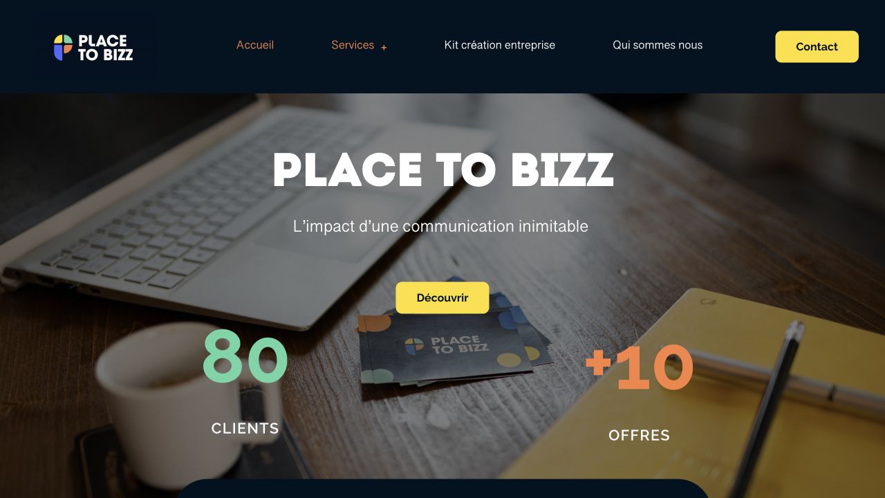 Capture du site Place To Bizz