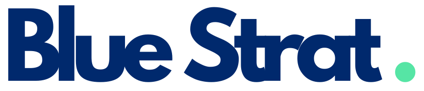 Logo BLUE STRAT, agence web et communication, expert WordPress