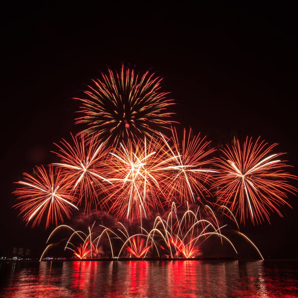 multicolor firework celebration
